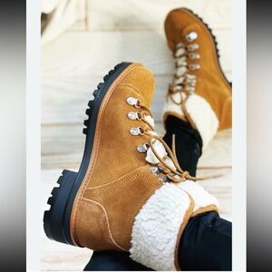 Marc Fisher Isalia Boots - Brown Multi Suede Size 7